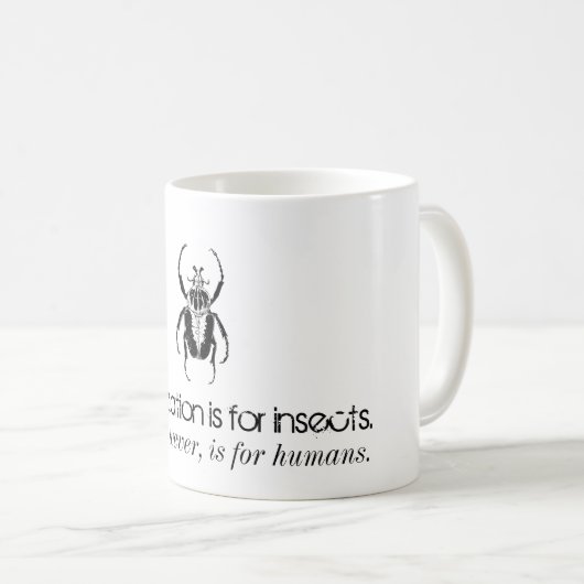 Specialisatie is bedoeld voor de Mok van insecten (Voorkant rechts)