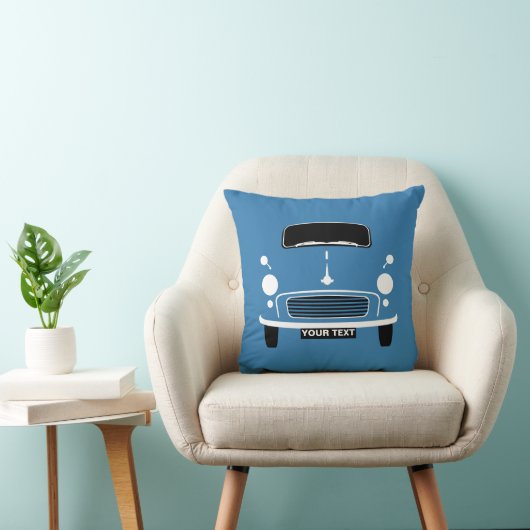 Specialiseer aangepaste Blue Morris Minor pop art Kussen (Stoel)