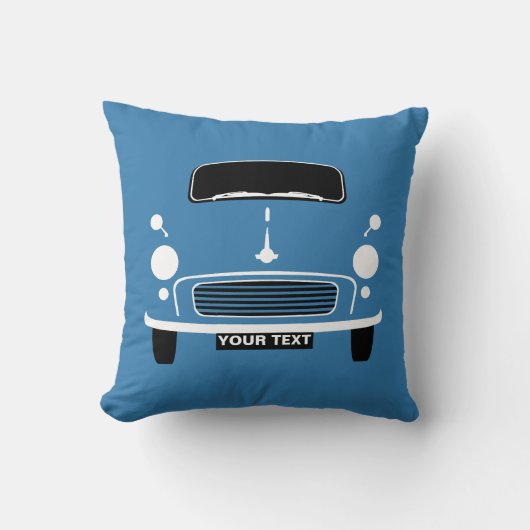 Specialiseer aangepaste Blue Morris Minor pop art Kussen (Voorkant)