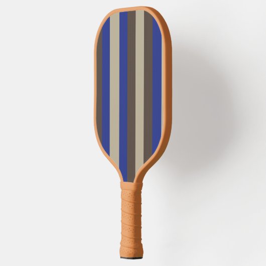 Specialiseer afbeelding met blauwe bruin beige ver pickleball paddle (Links)