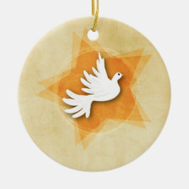 Specialiseer bevestiging felicitaties met cadeaubo keramisch ornament