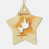 Specialiseer bevestiging felicitaties met cadeaubo keramisch ornament (Links)