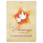 Specialiseer bevestiging felicitaties met cadeaubo klembord (Achterkant)