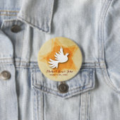 Specialiseer bevestiging felicitaties met cadeaubo ronde button 7,6 cm (In situ)