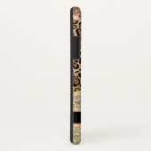 Specialiseer Chic Striped Roos Gold Glitter Leopar Case-Mate iPhone Case (Achterkant/rechts)