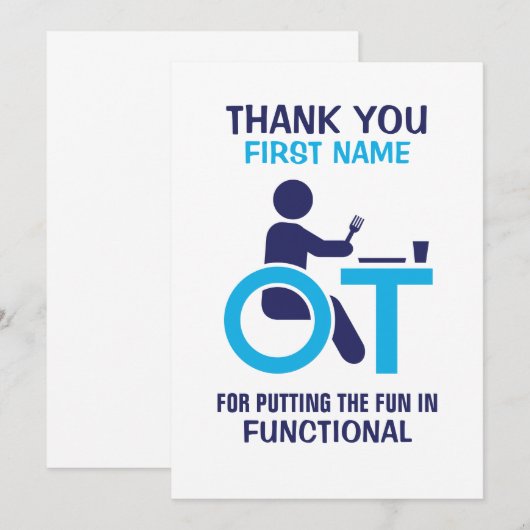 Specialiseer de beroepsethandelaar Dank u Bedankkaart (Voorkant / Achterkant)