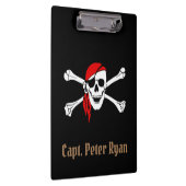 Specialiseer het teken Cool Pirate Klembord (Rechts)