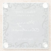 Specialiseer kerstzwart-scrollglas glazen onderzetter (Achterkant)