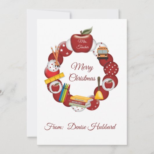 Specialiseer leraar kerst (Voorkant)