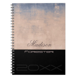 Specialiseer stijlvol blauw Roos Gold Mallow Black Notitieboek