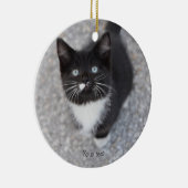 Specialiseer Tuxedo black en white kitten Keramisch Ornament (Rechts)