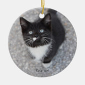 Specialiseer Tuxedo black en white kitten Keramisch Ornament (Voorkant)