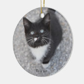 Specialiseer Tuxedo black en white kitten Keramisch Ornament (Links)