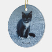 Specialiseer Tuxedo black en white kitten Keramisch Ornament (Links)