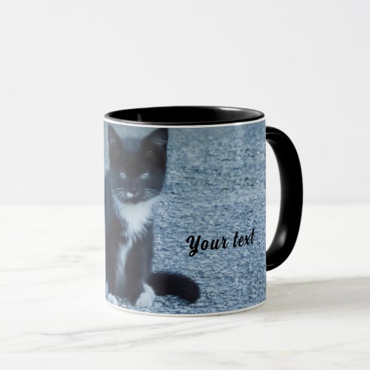 Specialiseer Tuxedo black en white kitten Mok (Voorkant rechts)