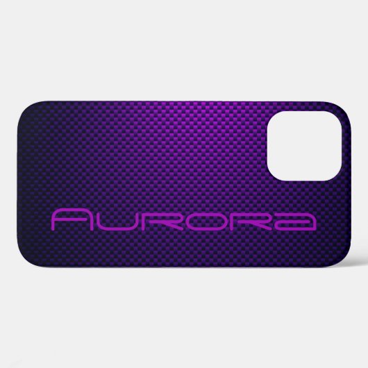 Specialiseer Violet koolstofvezel gepatterd Case-Mate iPhone Case (Achterkant (horizontaal))