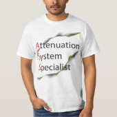 Specialist Comedy Funny Attenation System T-shirt (Voorkant)