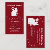 Specialist/Doctor Cat Veterinarian U oogst Kleur Visitekaartje (Voorkant / Achterkant)
