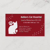 Specialist/Doctor Cat Veterinarian U oogst Kleur Visitekaartje (Achterkant)