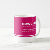 Specialist Grappig Naaien Moderne Typografie Koffi Koffiemok (Voorkant rechts)