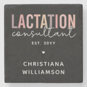 Specialist IBCLC van de douane-consultant voor bor Stenen Onderzetter (Voorkant)