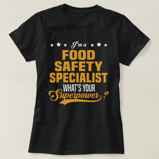 specialist in voedselveiligheid t-shirt (Design voorkant)