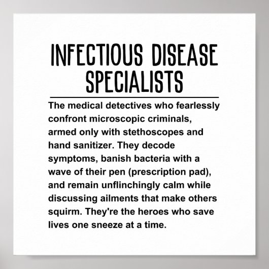 Specialist infectieziekten poster (Voorkant)