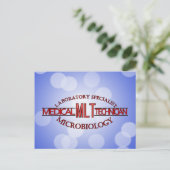 SPECIALIST LAB MLT MICROBIOLOGIE MEDISCH LAB TECH BRIEFKAART (Staand voorkant)