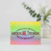 SPECIALIST LAB MLT MICROBIOLOGIE MEDISCH LAB TECH BRIEFKAART (Staand voorkant)