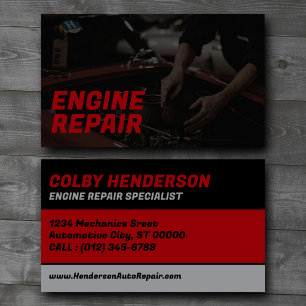 Specialist Motorreparatie Zakelijke Visitekaart Visitekaartje