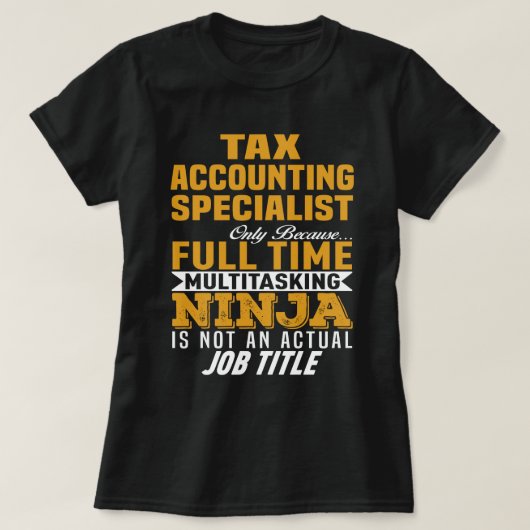 specialist op het gebied van belastingadministrati t-shirt (Design voorkant)