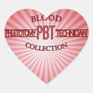 SPECIALIST PBT PHLEBOTOMY TECH BLOED COLLECTIE HART STICKER
