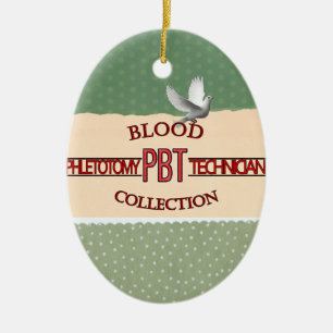 SPECIALIST PBT PHLEBOTOMY TECH BLOED COLLECTIE KERAMISCH ORNAMENT