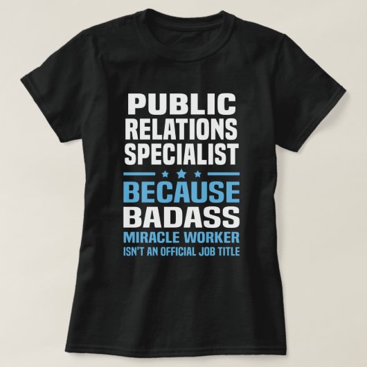 Specialist Public Relations T-shirt (Design voorkant)