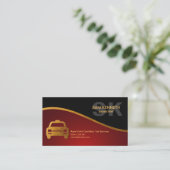Specialist Taxi Driver Special Monogram Gold Logo  Visitekaartje (Staand voorkant)