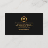 Specialist Taxi Driver Special Monogram Gold Logo  Visitekaartje (Achterkant)