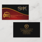 Specialist Taxi Driver Special Monogram Gold Logo  Visitekaartje (Voorkant / Achterkant)