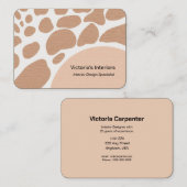 Specialist voor interieurontwerp visitekaartje (Voorkant / Achterkant)