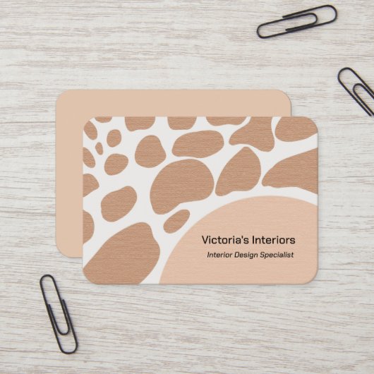 Specialist voor interieurontwerp visitekaartje (Voorkant / Achterkant in situ)