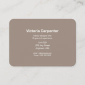 Specialist voor interieurontwerp visitekaartje (Achterkant)