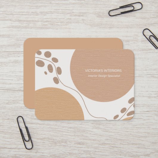 Specialist voor interieurontwerp visitekaartje (Voorkant / Achterkant in situ)