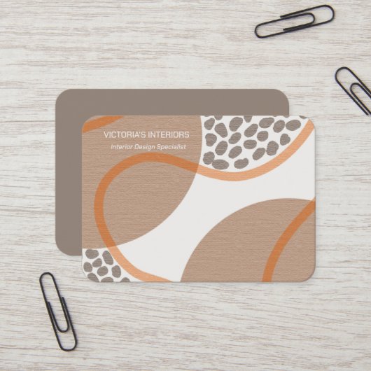 Specialist voor interieurontwerp visitekaartje (Voorkant / Achterkant in situ)