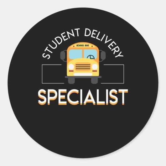 Specialist voor schoolbusstudenten ronde sticker (Voorkant)