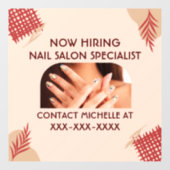 Specialiste nu Nail Salon Specialist Raamsticker (Vel)