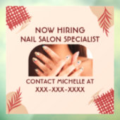 Specialiste nu Nail Salon Specialist Raamsticker (Vel 3)
