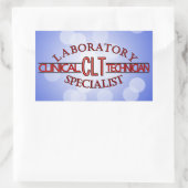 SPECIALISTISCH KLINISCHE LABORATORIUMTECHNICUS RECHTHOEKIGE STICKER (Tas)