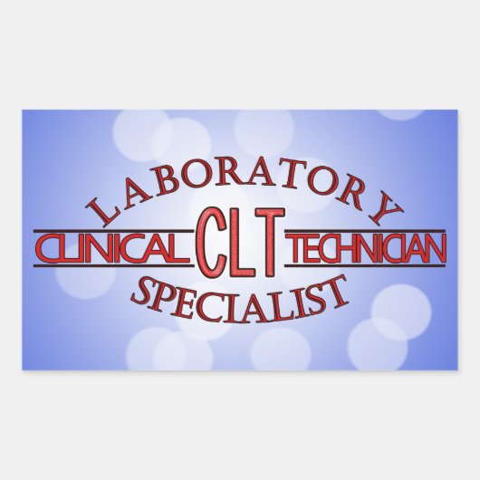 SPECIALISTISCH KLINISCHE LABORATORIUMTECHNICUS RECHTHOEKIGE STICKER (Voorkant)