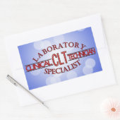 SPECIALISTISCH KLINISCHE LABORATORIUMTECHNICUS RECHTHOEKIGE STICKER (Envelop)