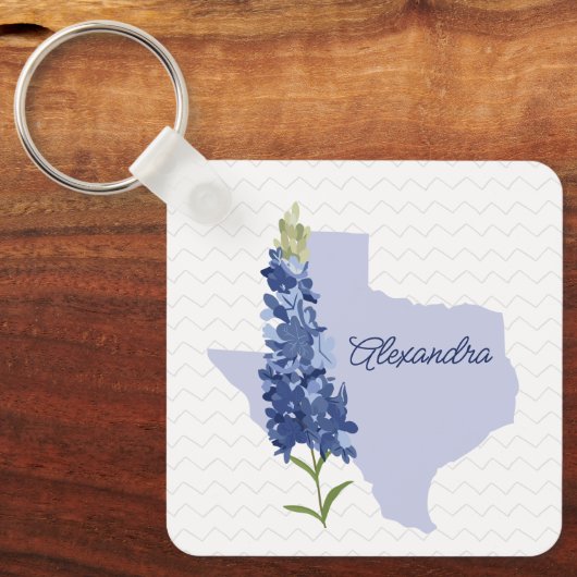 Specialistische Bluebonnet Texas Sleutelhanger (Voorkant)