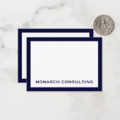 Specialistische marine en White Typographic Busine Notitiekaartje (Voorkant / Achterkant in situ)